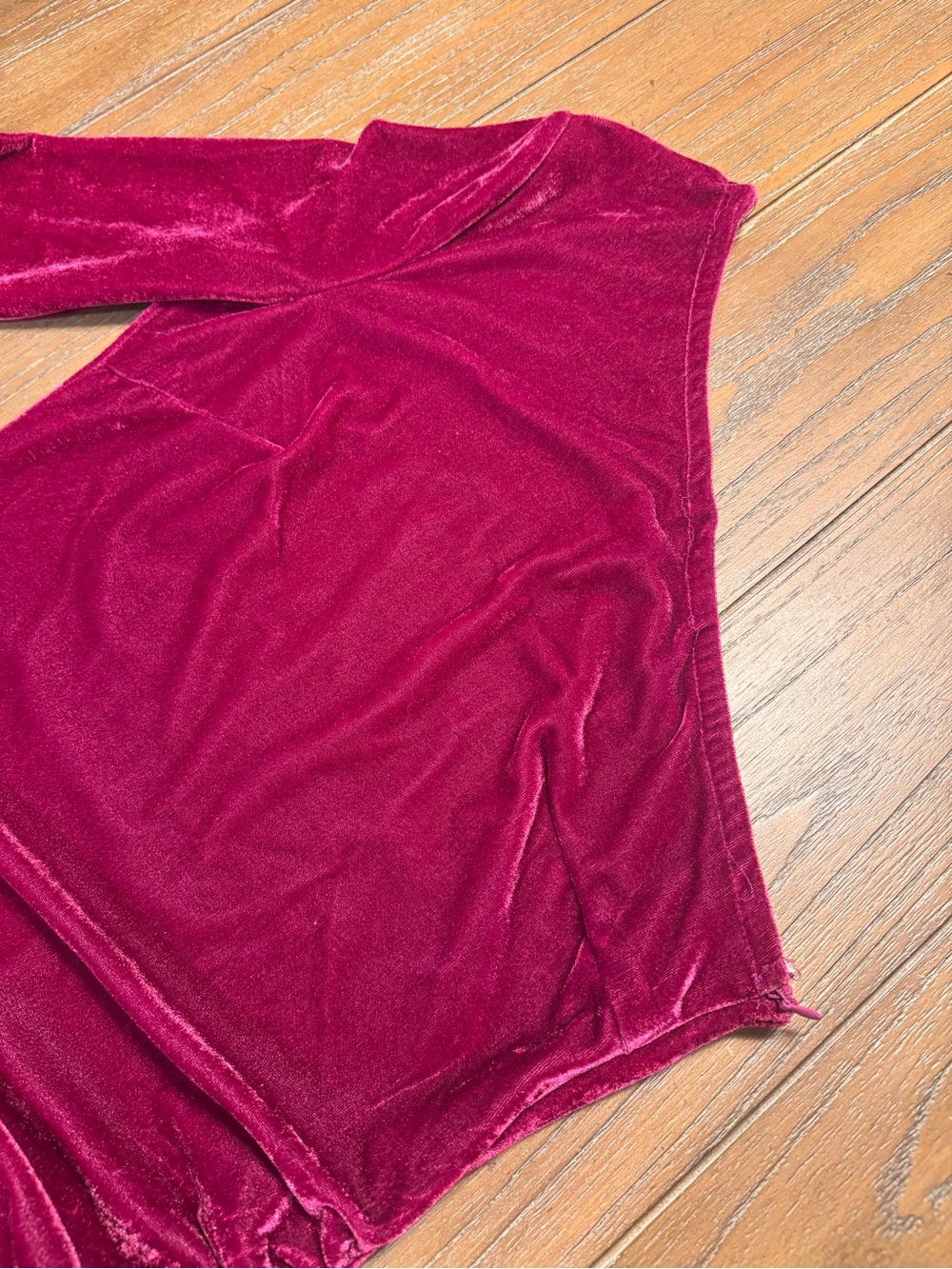 Asymmetric One-Shoulder Velvet Ruched Mini Dress - Picture 2 of 7